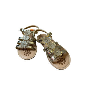 Girls Self Esteem Gold Sandals Size 11